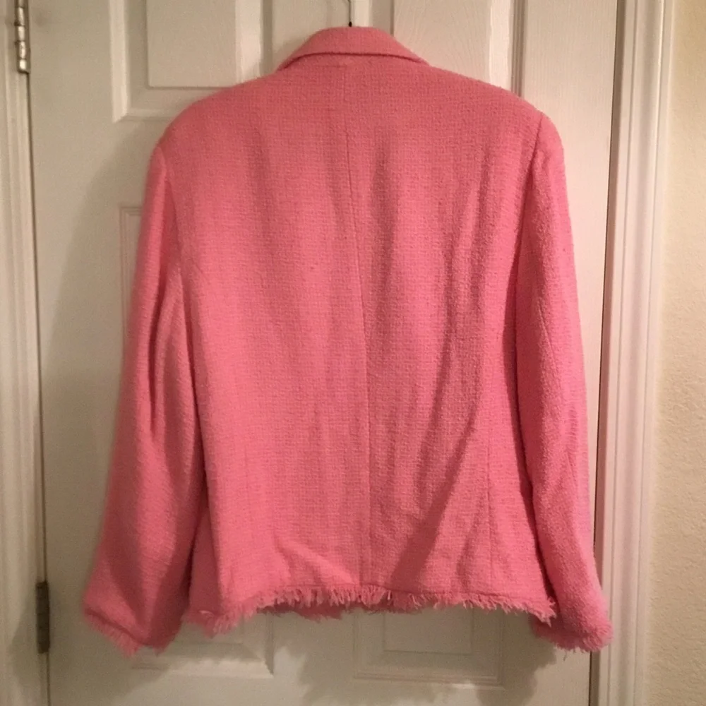 Sag Harbor Fringe Pink Blazer - Picture 2 of 2